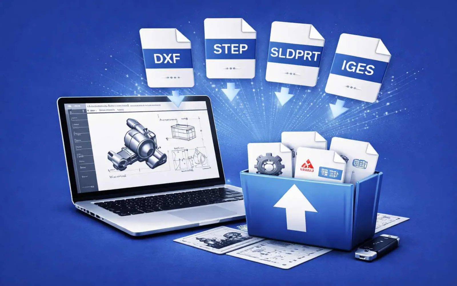 Upload DXF, STEP or SLDPRT files for an instant fabrication quote
